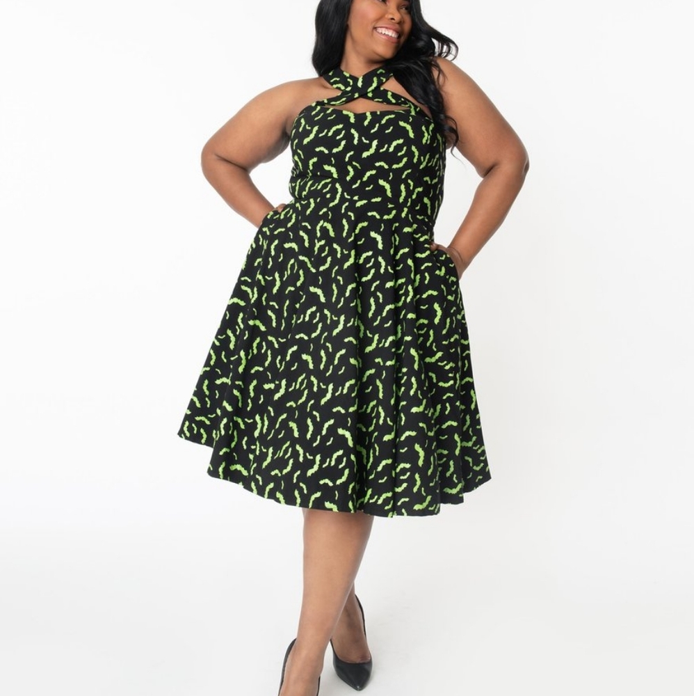 5x (26) rockabilly bat dress 🦇